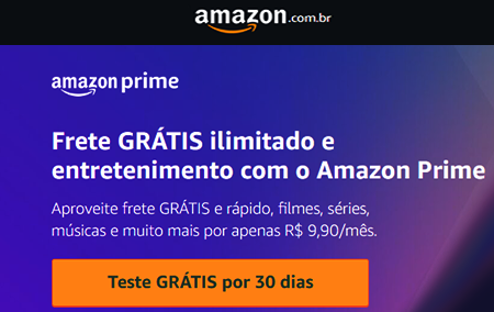 Prime - Teste grátis por 30 dias